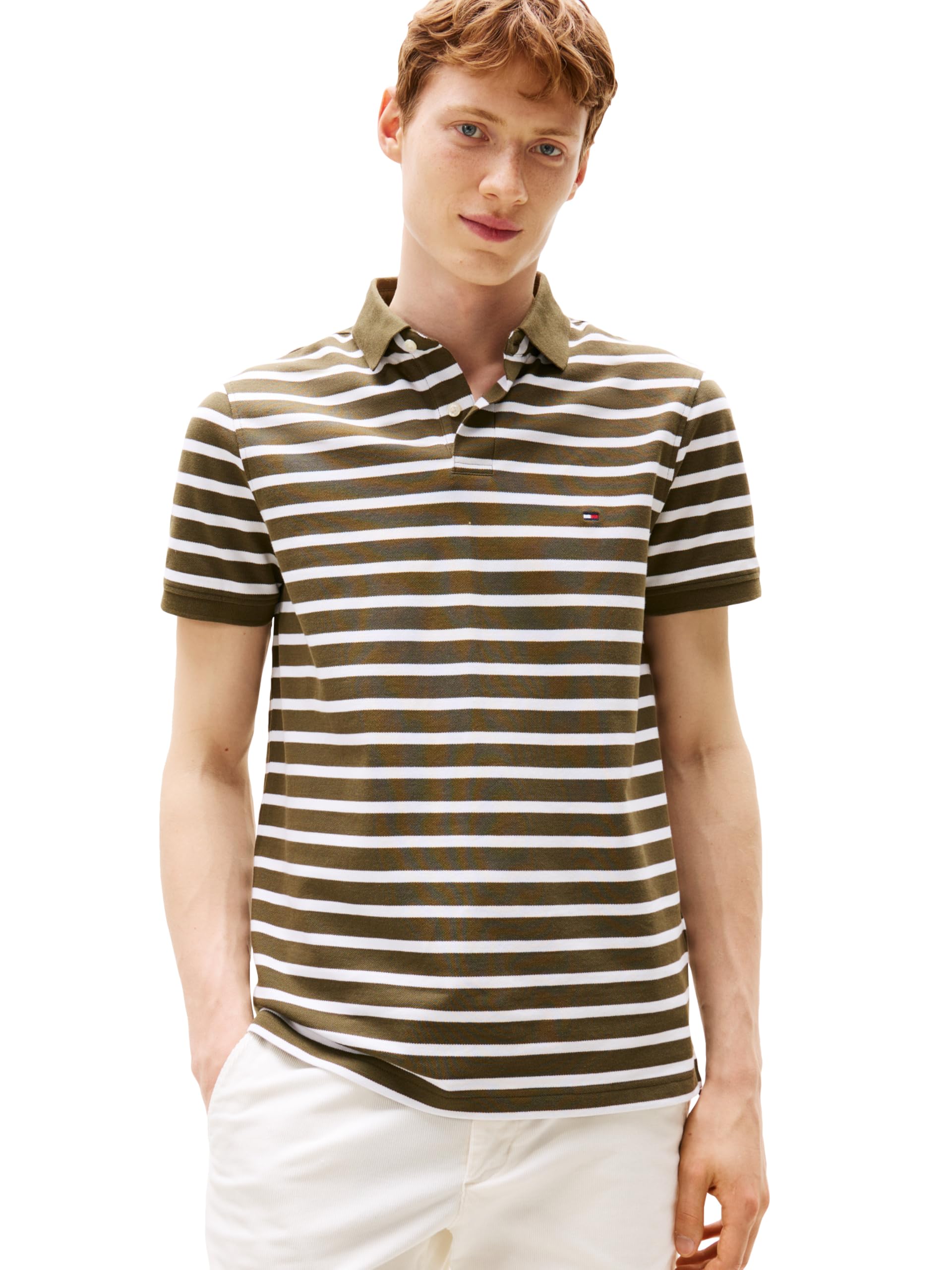 Tommy Hilfiger Koszulki polo z krótkim rękawem o normalnym kroju, ze stretchem i bio-piqué Mężczyźni Short Sleeve Polo Shirts in Regular Fit With Stretch And Organic Pique Cotton (1 w zestawie)