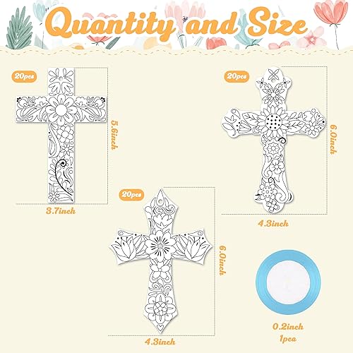 Miniatura 2 de CY2SIDE 60 piezas de decoración de cruz mexicana para decoración de Pascua, kit de arte mágico para la escuela bíblica, crucifijo mexicano,