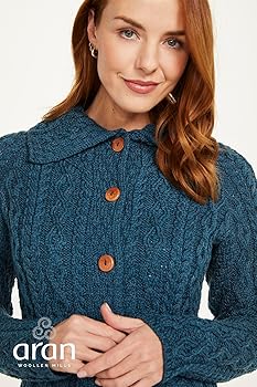 Arran Woolen Mills Ladies 100% Pure Merino Wool Flare Sweater