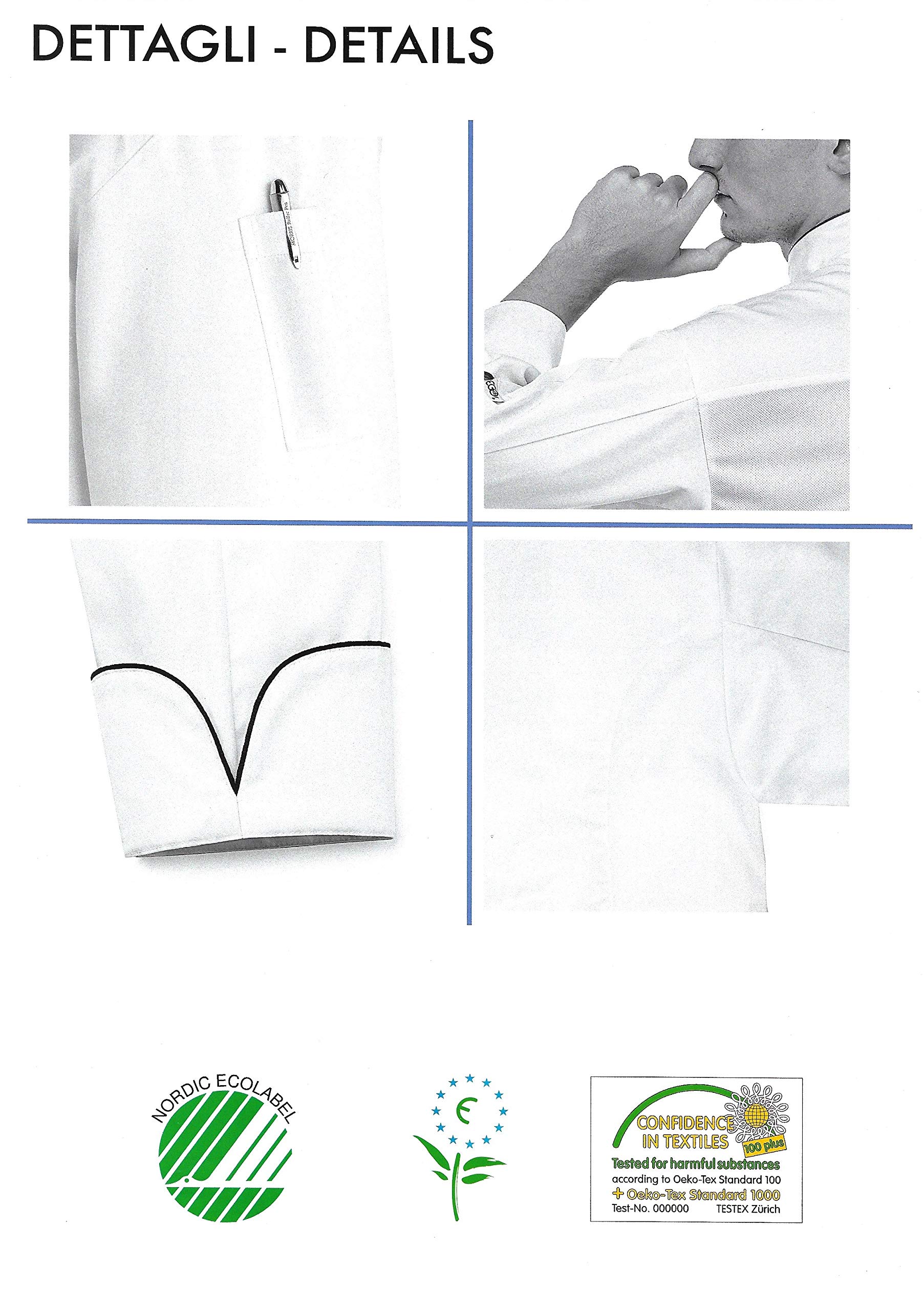 Egochef - Giacca Cuoco Manica Lunga 100% Microfibra