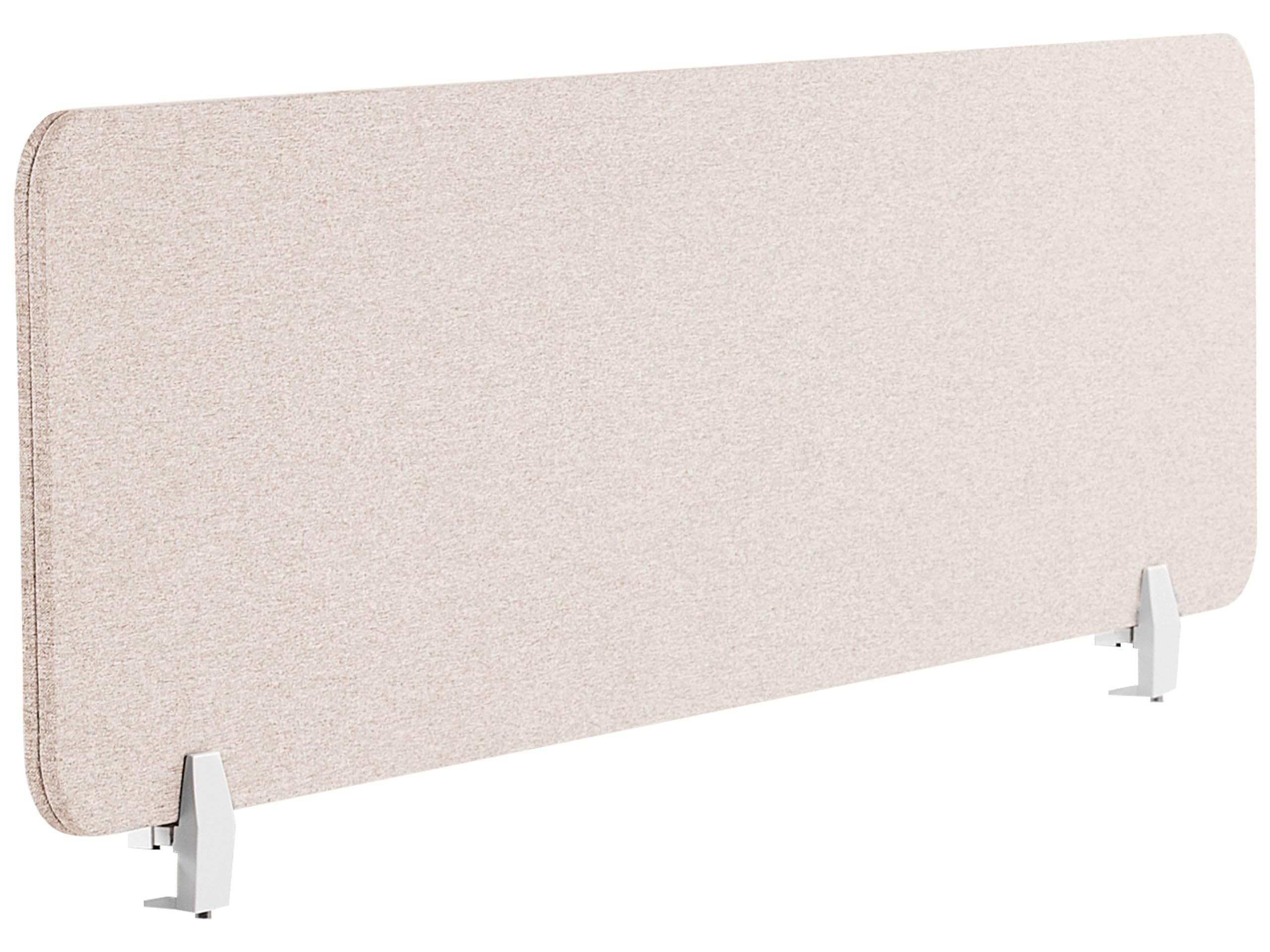 Schreibtisch Trennwand Akustik Polster beige 160 x 40 cm Schallschutz Wally
