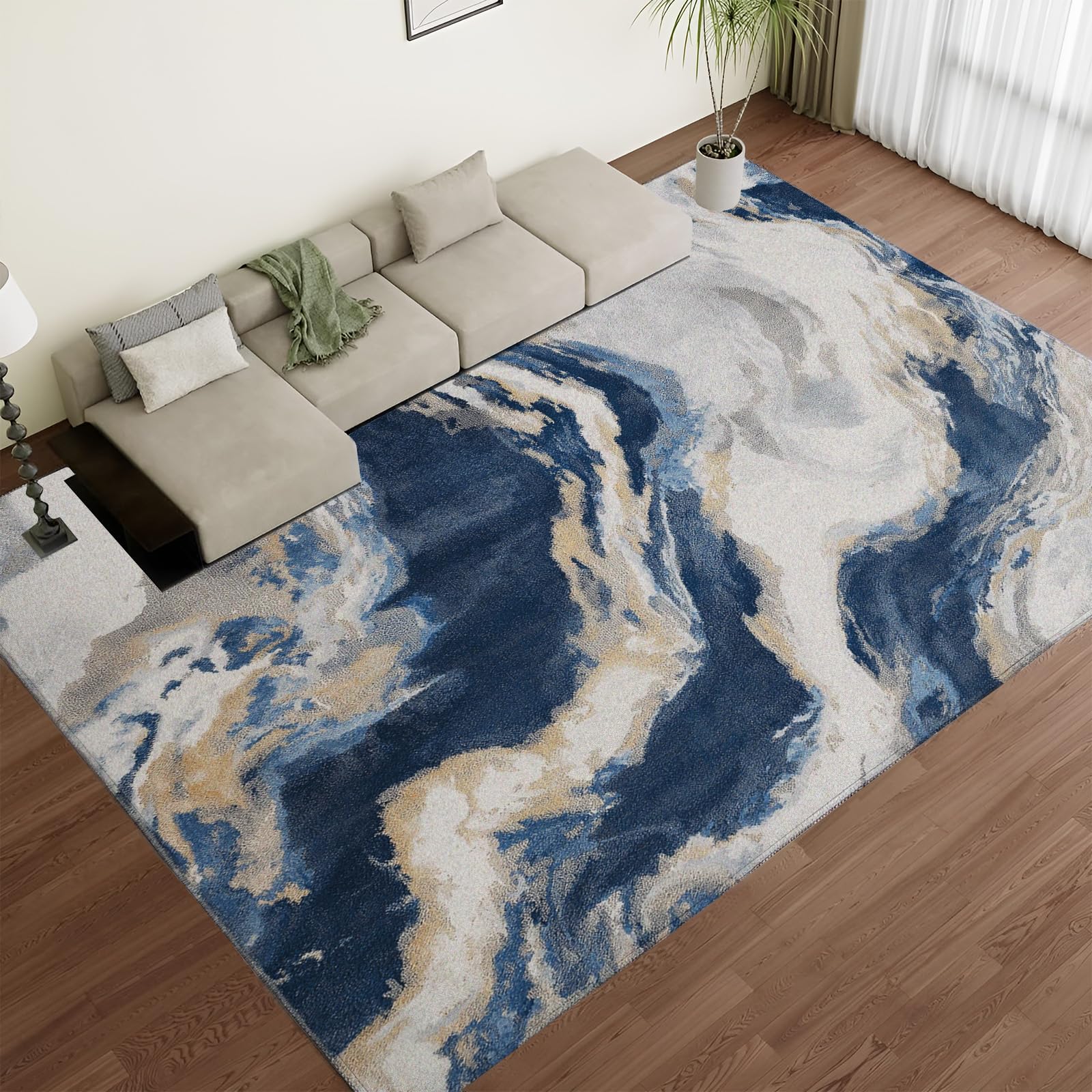 Tapis antidérapant et lavable effet marbre vieilli pour éviter les glissades