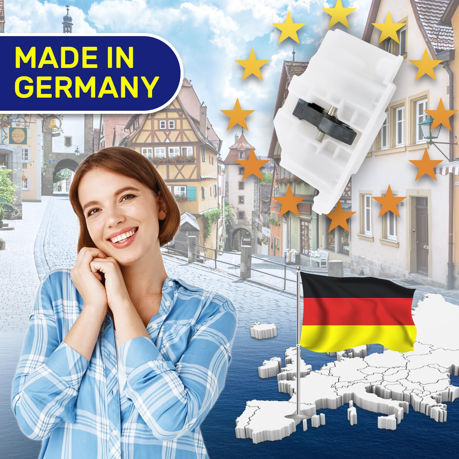 Türschloss der Trockner mit dem Originalcode 00623797 623797 für Bosch für Siemens Logixx Avantixx EcoLogixx Maxx Extraklasse iQ300 iQ500 iQ700 iQ800 - MADE IN GERMANY - Garantie 10 Jahre - MONTERAL