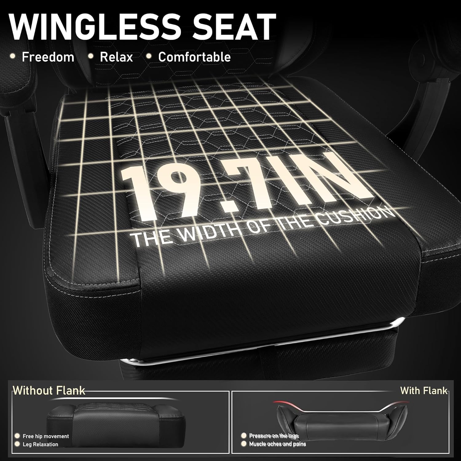 81Q9EBASMVL._AC_SL1500_ Gaming Chair with Pocket Spring Cushion, Video Game Computer Chair with Footrest for Adults, High Back Gamer Leather Chair with Headrest and Lumbar Support for Office Gaming 300LBS