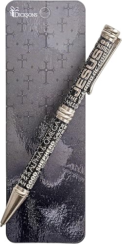 Dicksons Nombres de Jesús Pluma de escritura de metal de tinta negra plateada