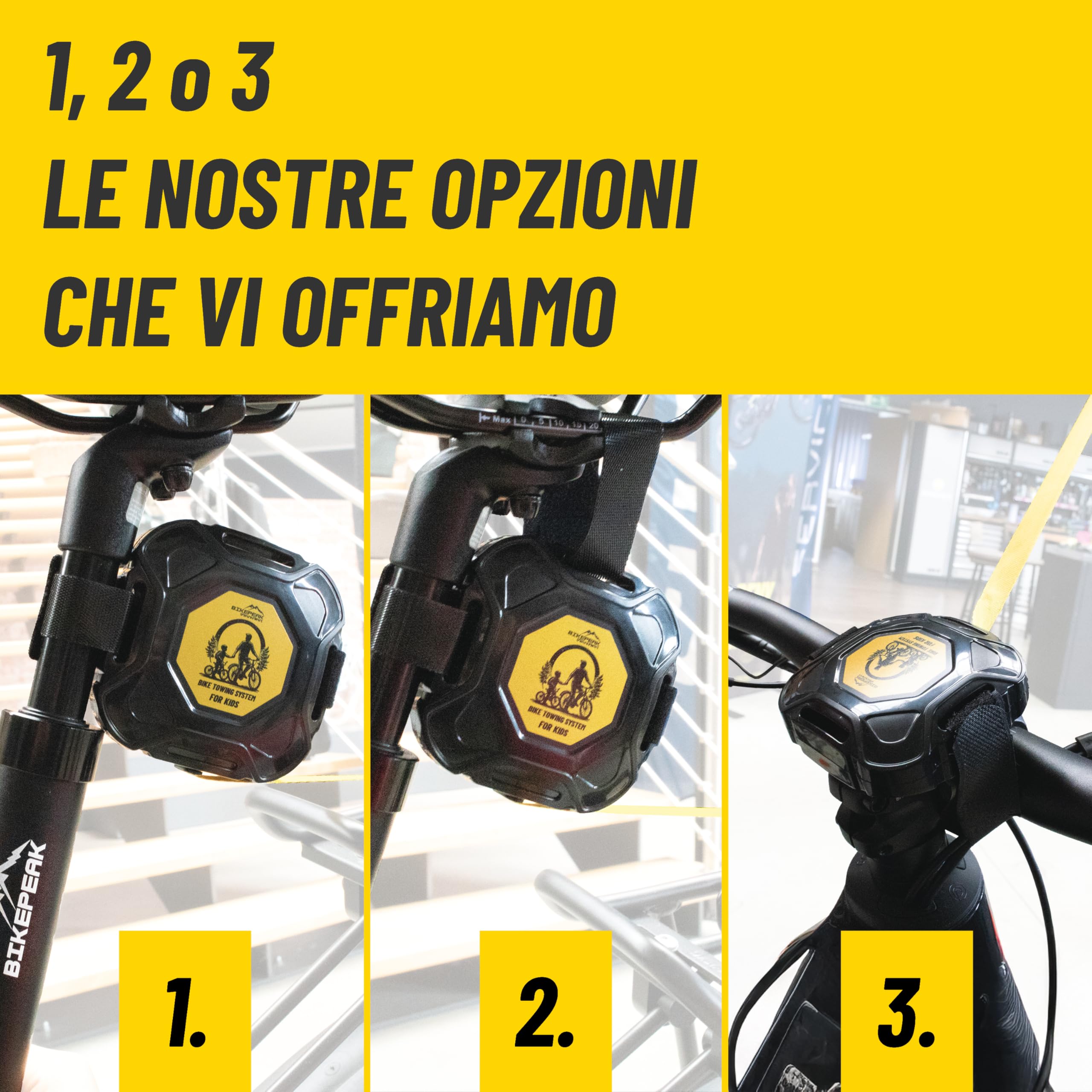 Cavo di traino per bicicletta 250 cm - Cavo per bambini, adulti e e-bike