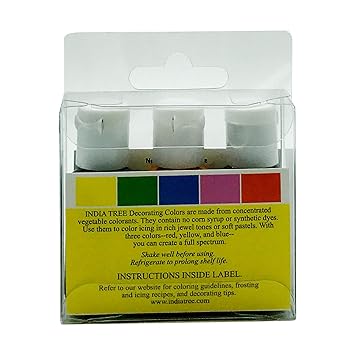 India Tree Natural Decorating Colors 3 Bottles Red Yellow Blue Amazon In Home Kitchen India Tree Natural Decorating Colors 3 Bottles Red Yellow Blue Amazon In Home Kitchen