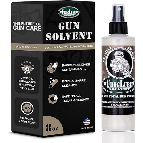 Frog Lube Gun Cleaning Solvent - Gun Cleaner Spray - Bio-Based Gun Cleaner for Carbon, Fouling, & Copper - Owned & Developed by Retired Navy Seal