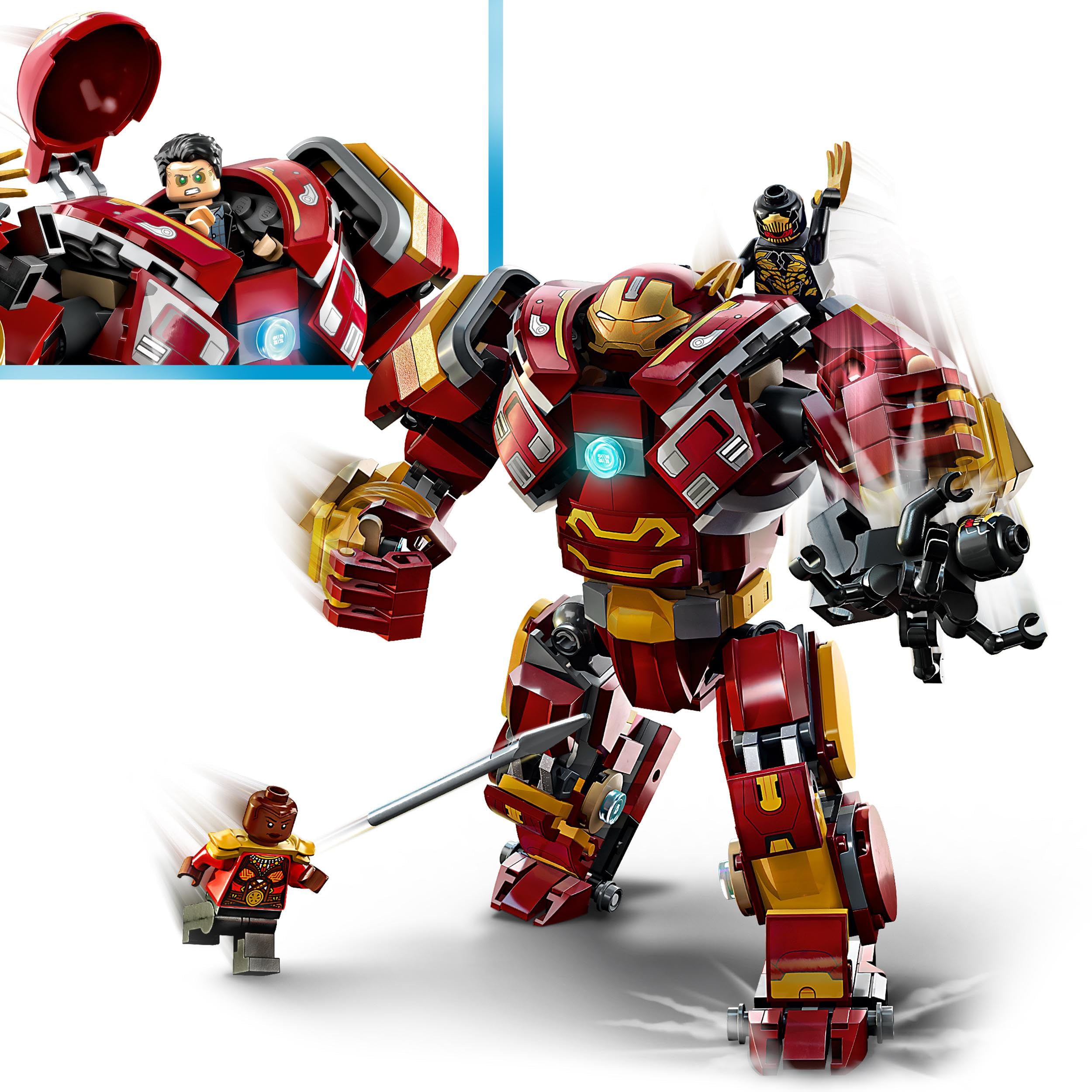 LEGO Marvel Hulkbuster: Batalla de Wakanda, Juguete de Vengadores para Construir, Regalo para Niños y Niñas de 8 Años, Figura de Acción, Minifigura Bruce Banner, Película Infinity War 76247