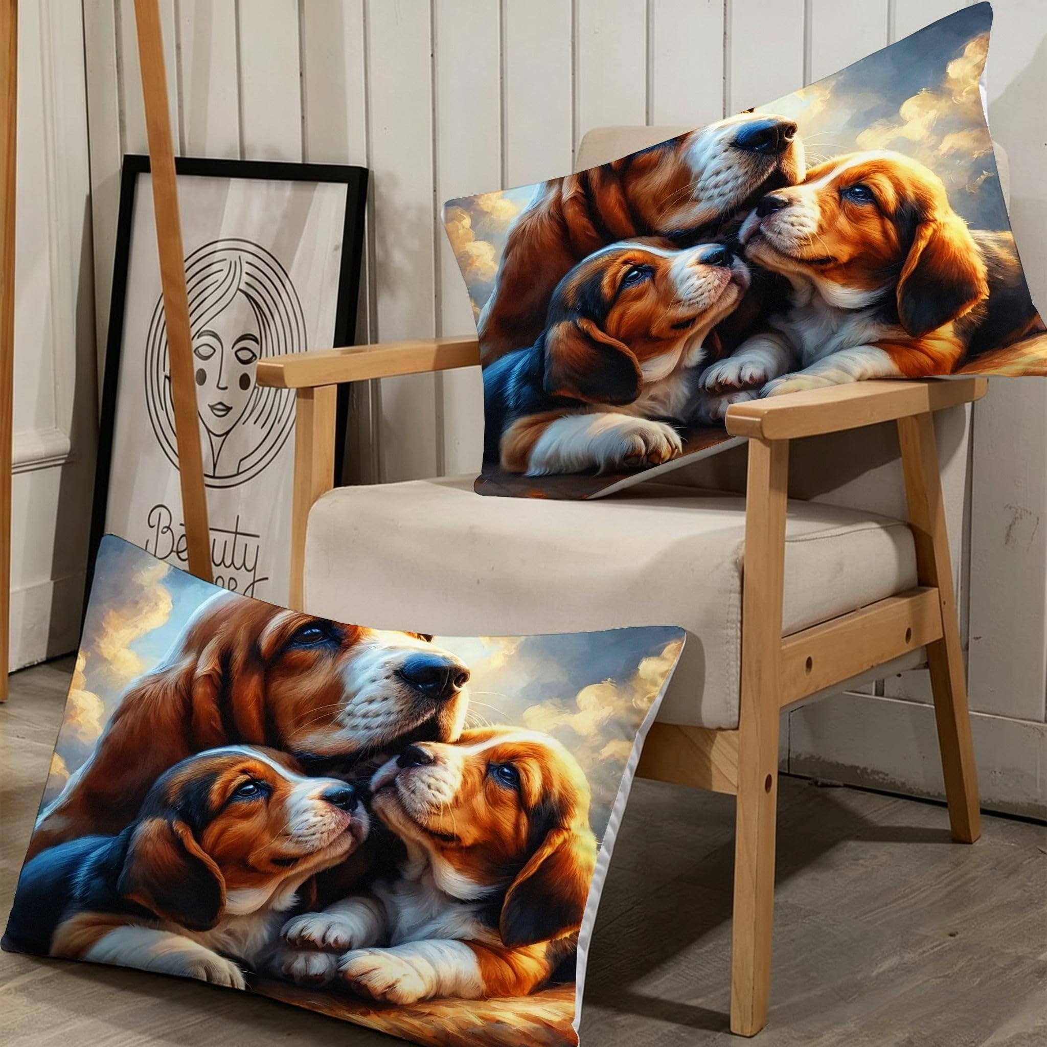 Copripiumino Matrimoniale Cane Giallo 260x240, ZQ9354 | Traspiranti Durevoli Microfibra, per Tutta la Famiglia, Matrimoniale, per Tutte le Stagioni, con 2 Federe 50x80 cm