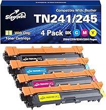 Superprint TN241 TN245 Toner Cartridge Compatible with Brother TN-241 TN-245 TN-221 TN-225 Toner for HL-3140CW HL-3150CDW HL-3170CDW MFC-9130CW MFC-9140CDN MFC-9330CDW MFC-9340CDW (Pack of 4)