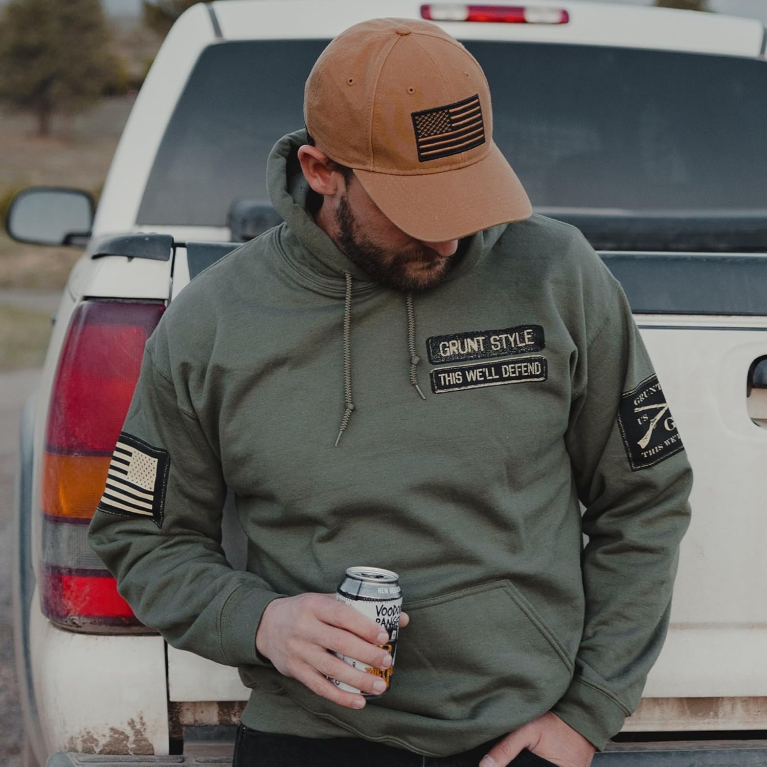 Grunt Style Name Tape Men's Pullover Hoodie - Image 6