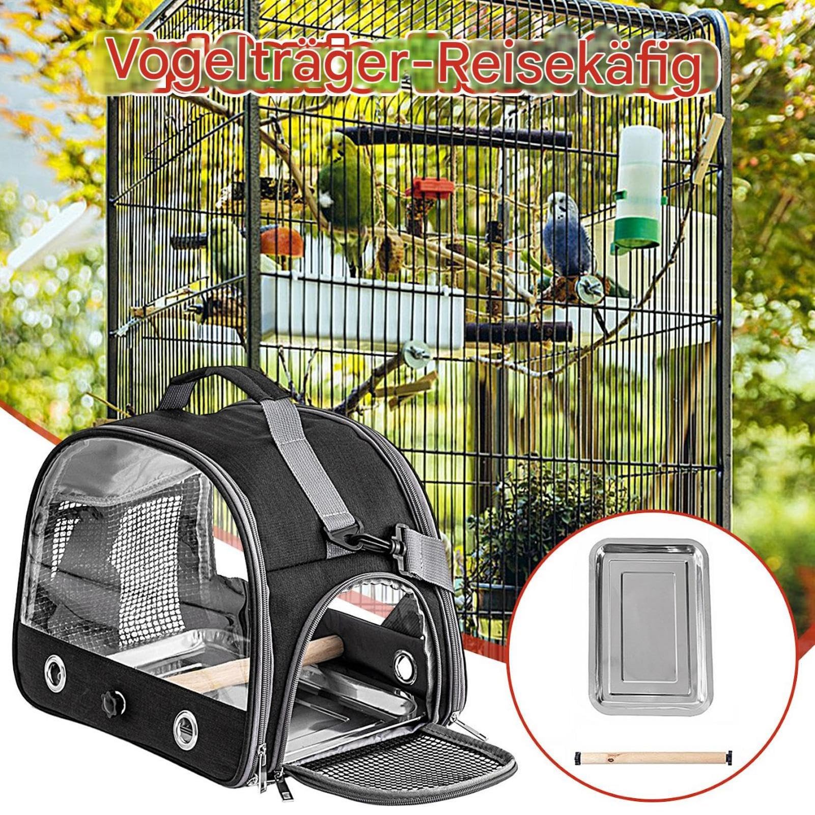 Bolsa de transporte para pájaros con ventana transparente - Mochila de viaje para loros, bolsa de transporte plegable portátil con barra de pie, bolsa de transporte para pájaros ornamentales,
