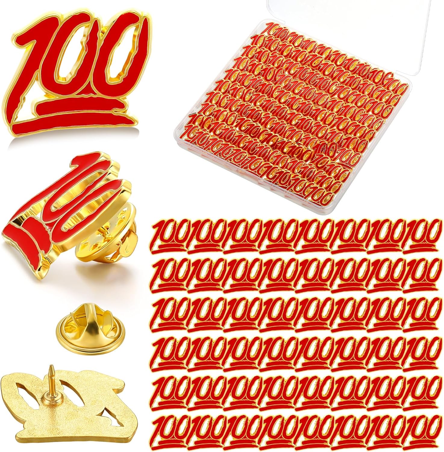 XunYee 100 Pcs Enamel Pins for Rewards