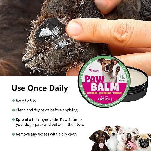 Miniatura 6 de Funmardi Bálsamo de patas para perros seguro para lamer, bálsamo para la nariz de perro de 3.5 onzas, chupete de patas para perros y gatos,