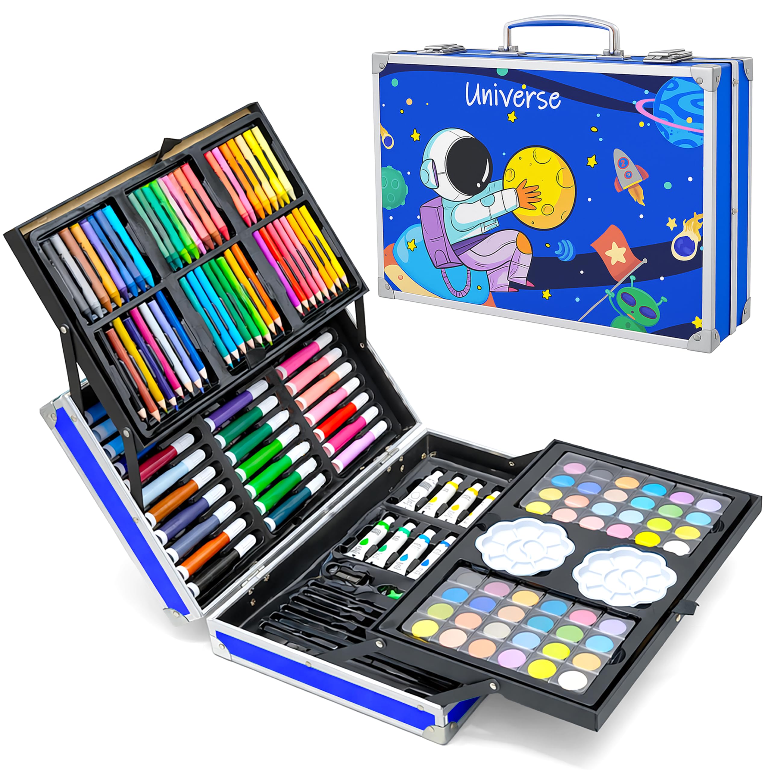 VGRASSP 145 Pcs Space Theme Painting & Drawing Art Kit Toy for