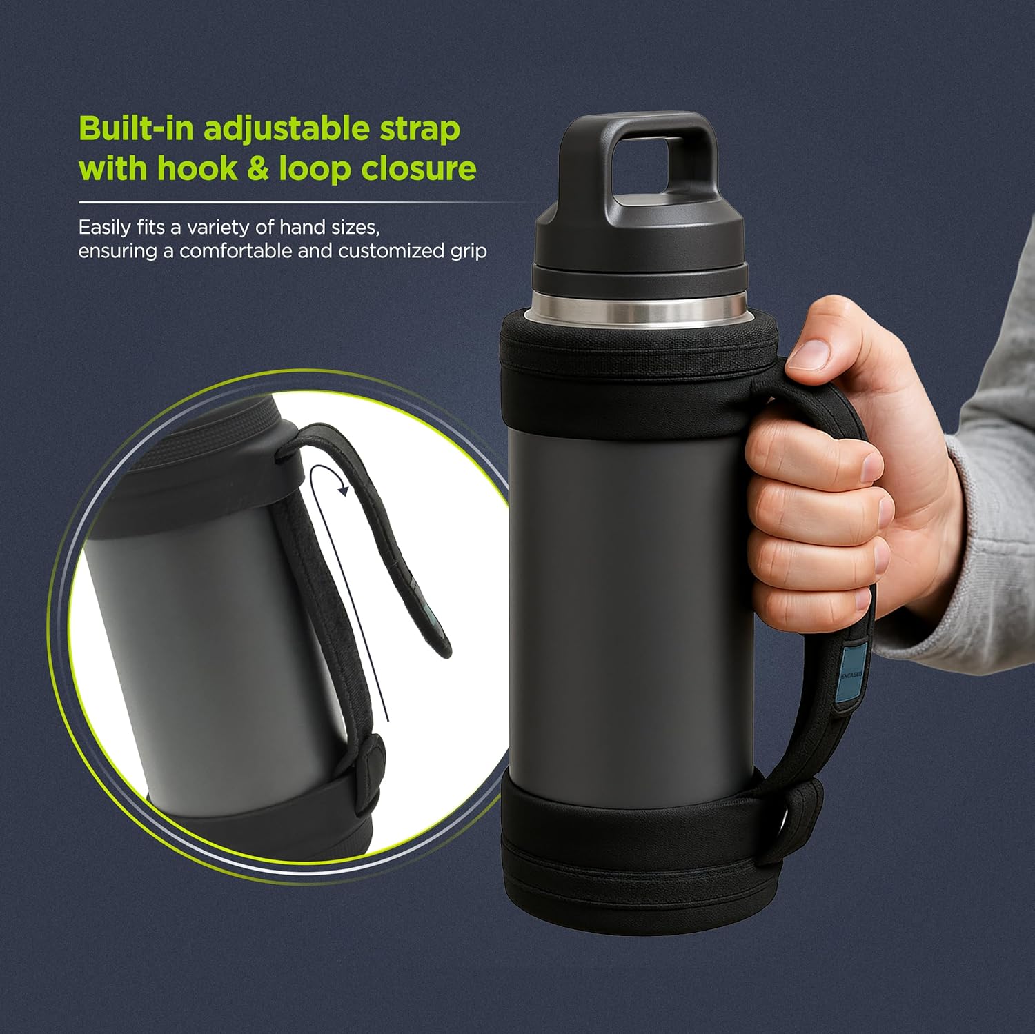 ENCASED Custom Hand Strap Boot Designed for 36oz YETI Rambler - Protective Water Bottle Holder with Adjustable Neoprene Carrying Handle (Only fits YETI Rambler 36oz Models) - Image 7