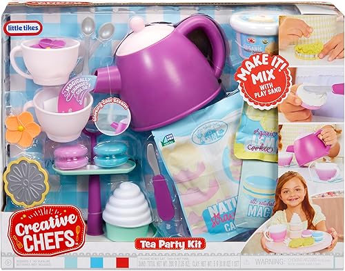 Miniatura 9 de Little Tikes Creative Chefs - Kit de fiesta de té con 30 accesorios, juego de cocina de simulación, para niños y niñas a partir de 3 años