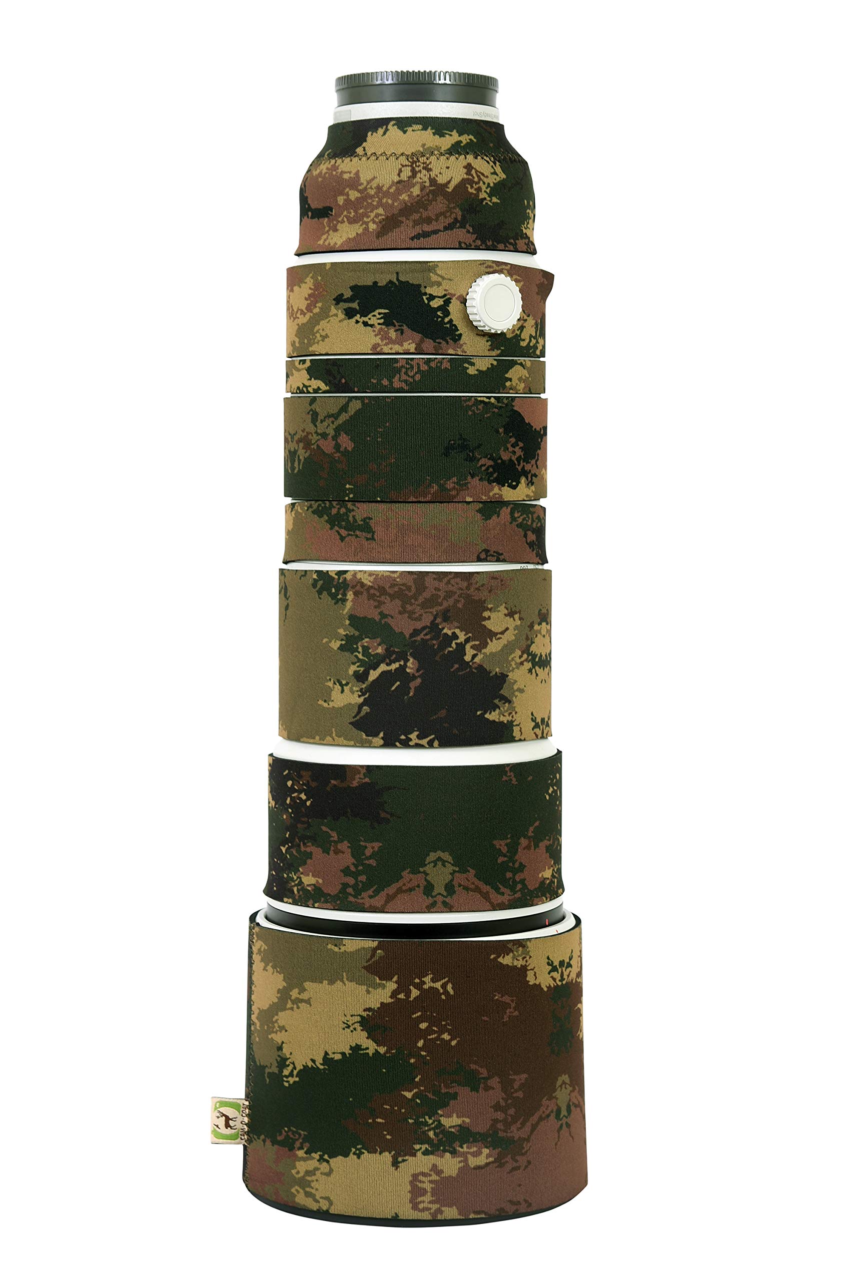 CAMOCOAT Lens Cover for Sony FE 200–600 mm F5.6–6.3 G OSS | Water Resistant & All Terrain Protection | Mottled Wood Green-picture-11