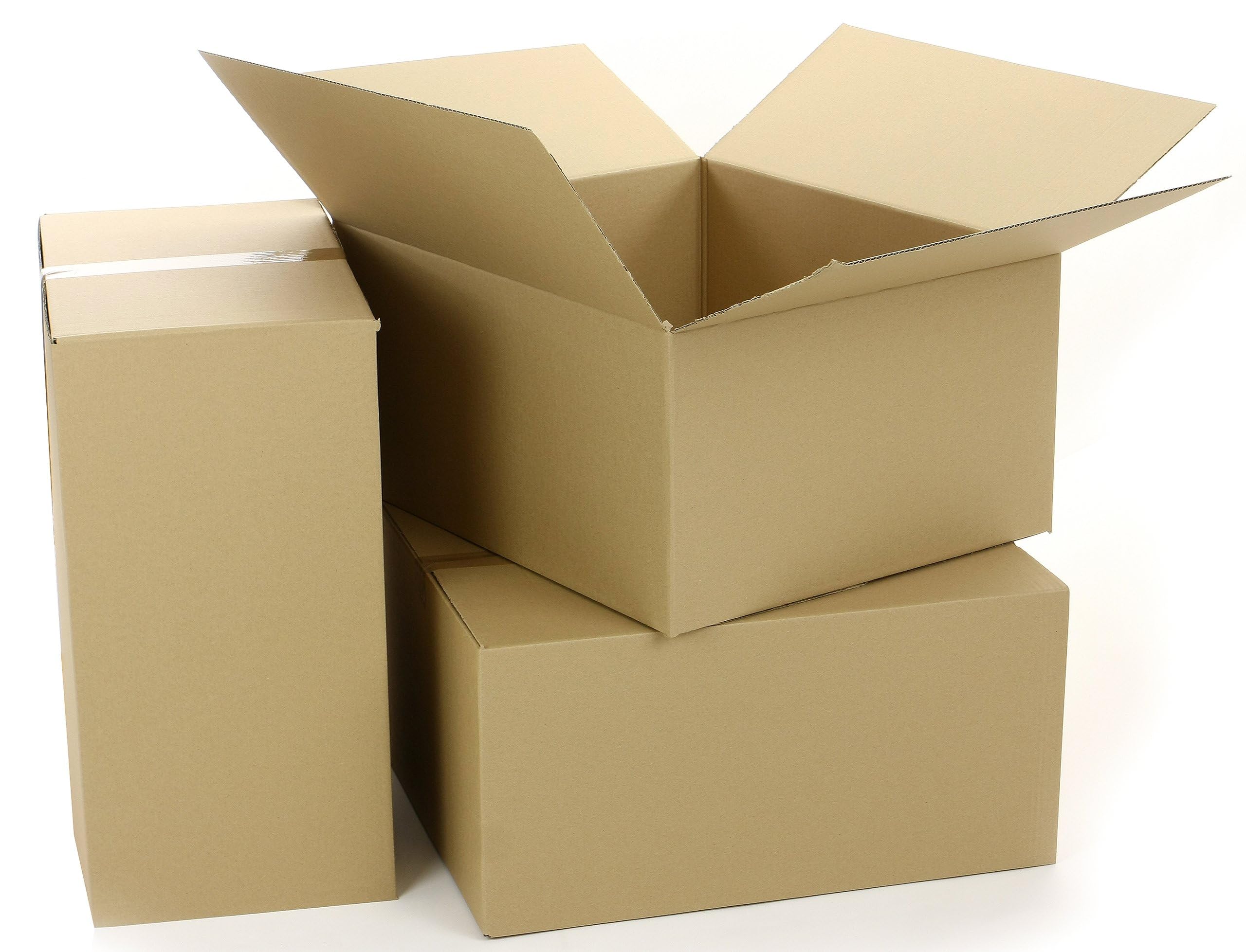 100 Stück Faltkarton 300x250x150 mm Versandkarton E-commerce Karton 1-Wellig 400G Braun Kartonage Verpackung Postkarton Versandschachtel Paket Päckchen