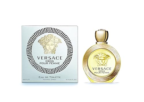 VERSACE Eros Eau de Toilette Spray para mujer, 3.4 onzas