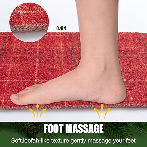 Vista 33 de Tapete antideslizante de secado rápido para bañera, ducha, piso, baño, hogar, cocina, hotel (gris, 24 x 16 pulgadas)