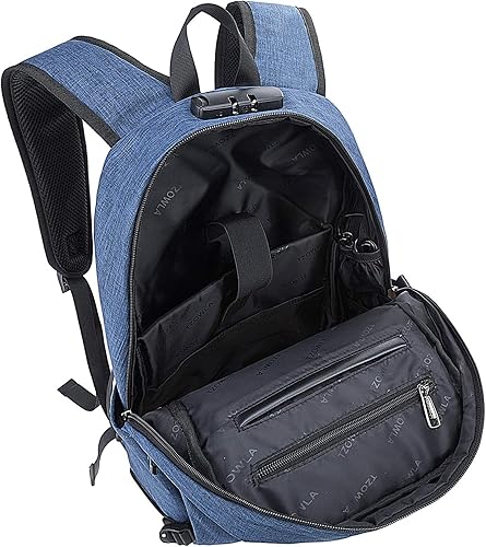 Miniatura 3 de Tzowla, mochila de negocios para computadora portátil antirrobo, con puerto de carga USB y bloqueo de 15,6 pulgadas para mujeres y hombres, mochila