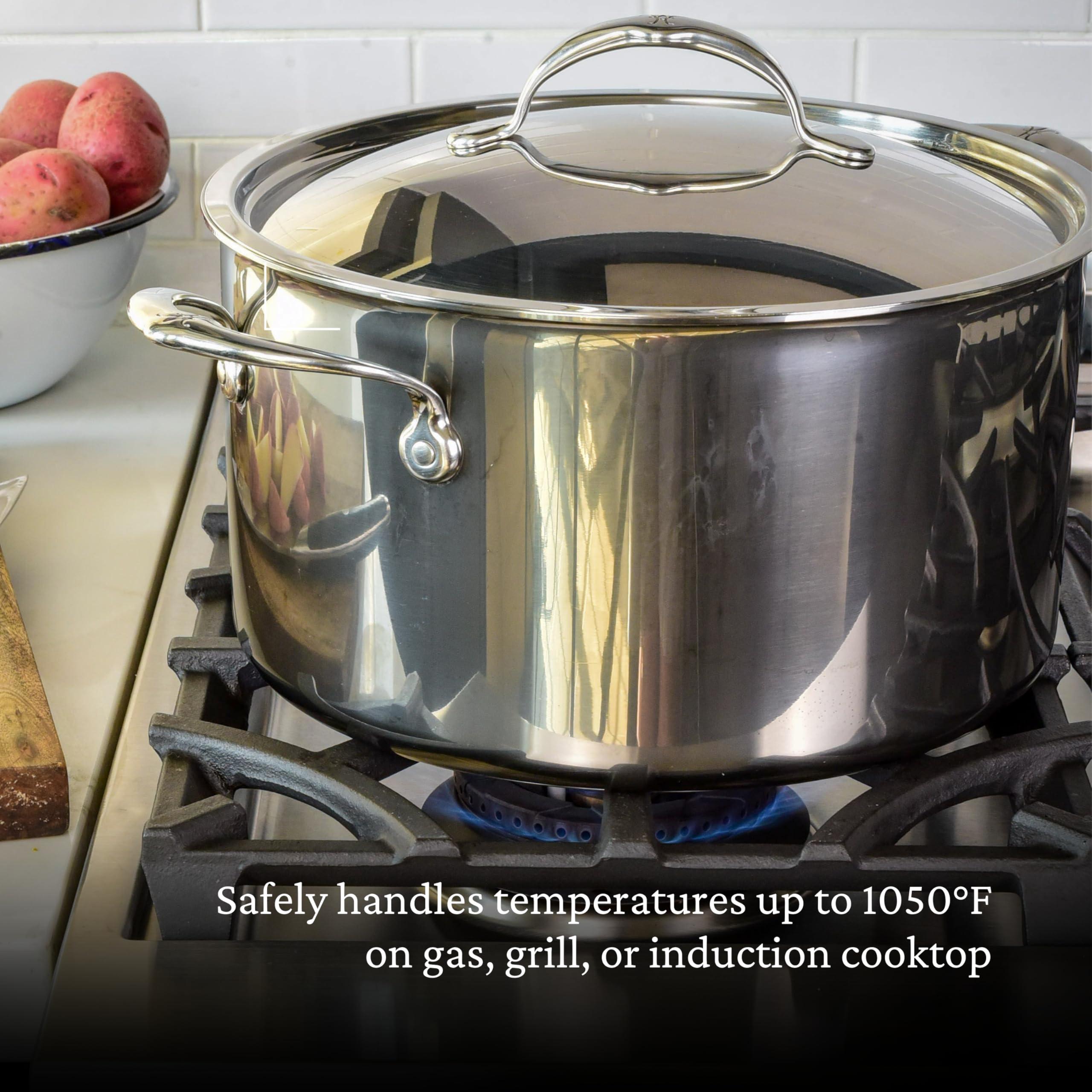 Hestan NanoBond Stockpot - 8 Quart Titanium Cookware -5 Hestan NanoBond Stockpot - 8 Quart Titanium Cookware -5