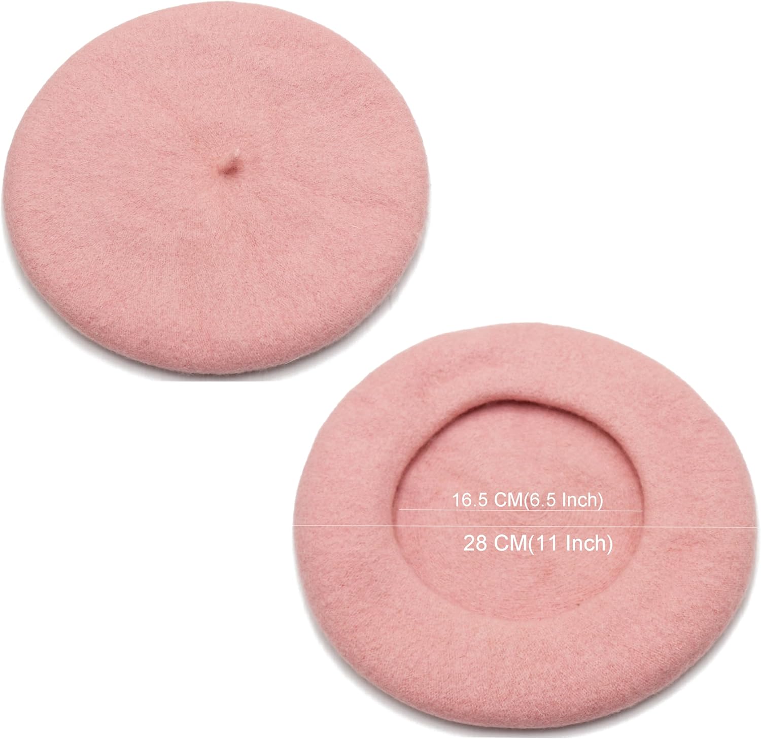 Wool Beret Hats for Women Ladies Girls, French Barret Hat Solid Color Style - Image 5