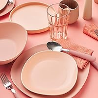 Vista 19 de Stone lain Delilah - Juego de platos llanos de 6 piezas, porcelana, naranja pastel