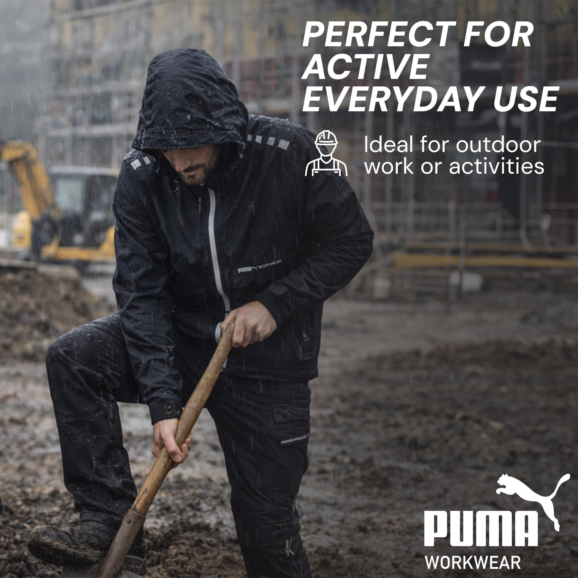 PUMA WORKWEAR kurtka przeciwdeszczowa – wytrzymała kurtka na każdą pogodę do użytku na zewnątrz – kurtka robocza