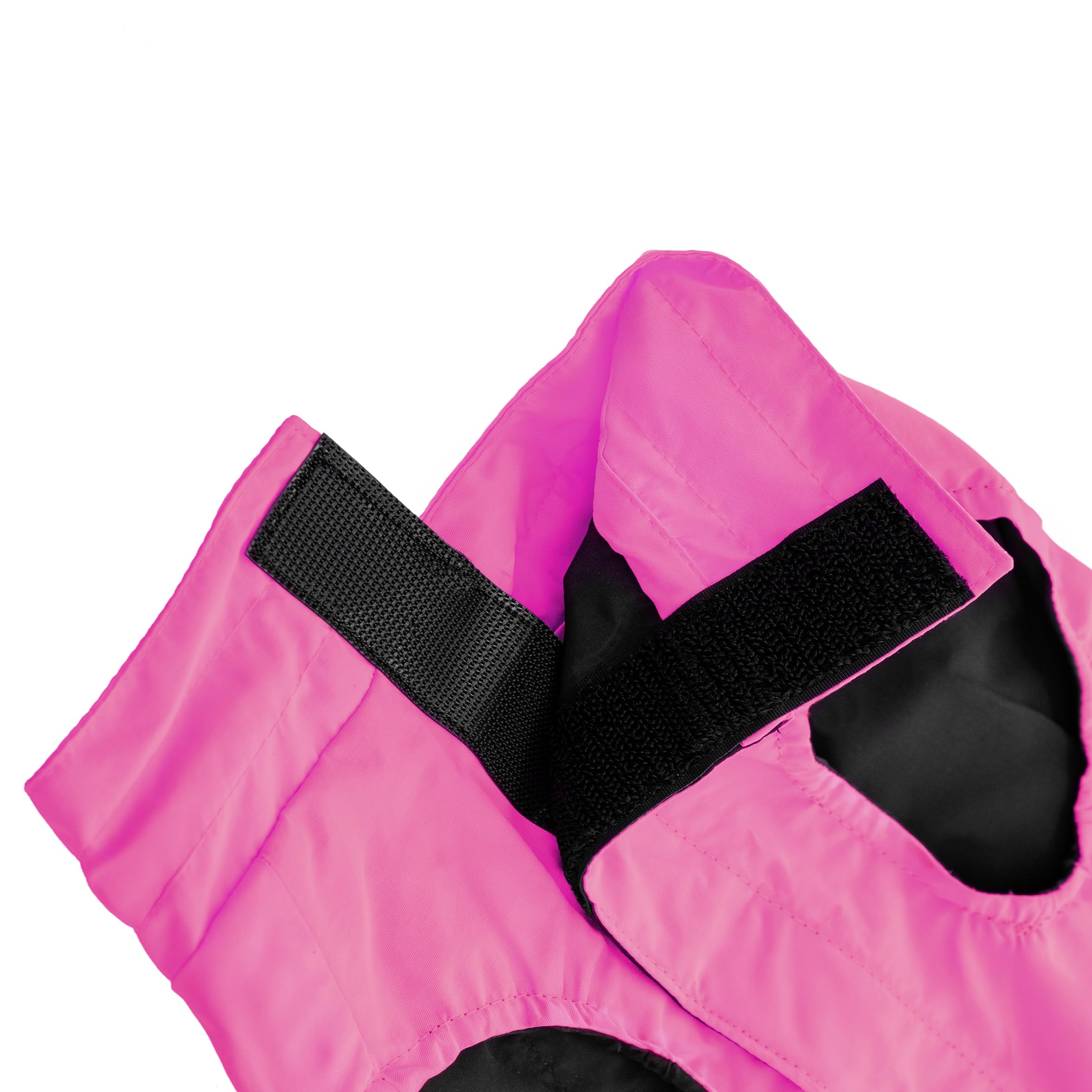 Record - Winddichter Regenmantel für Hunde, bequem, mit Gummibändern für Pfoten und verstellbarem Halsausschnitt |4XL, Fuchsia, Rückenlänge 65 cm