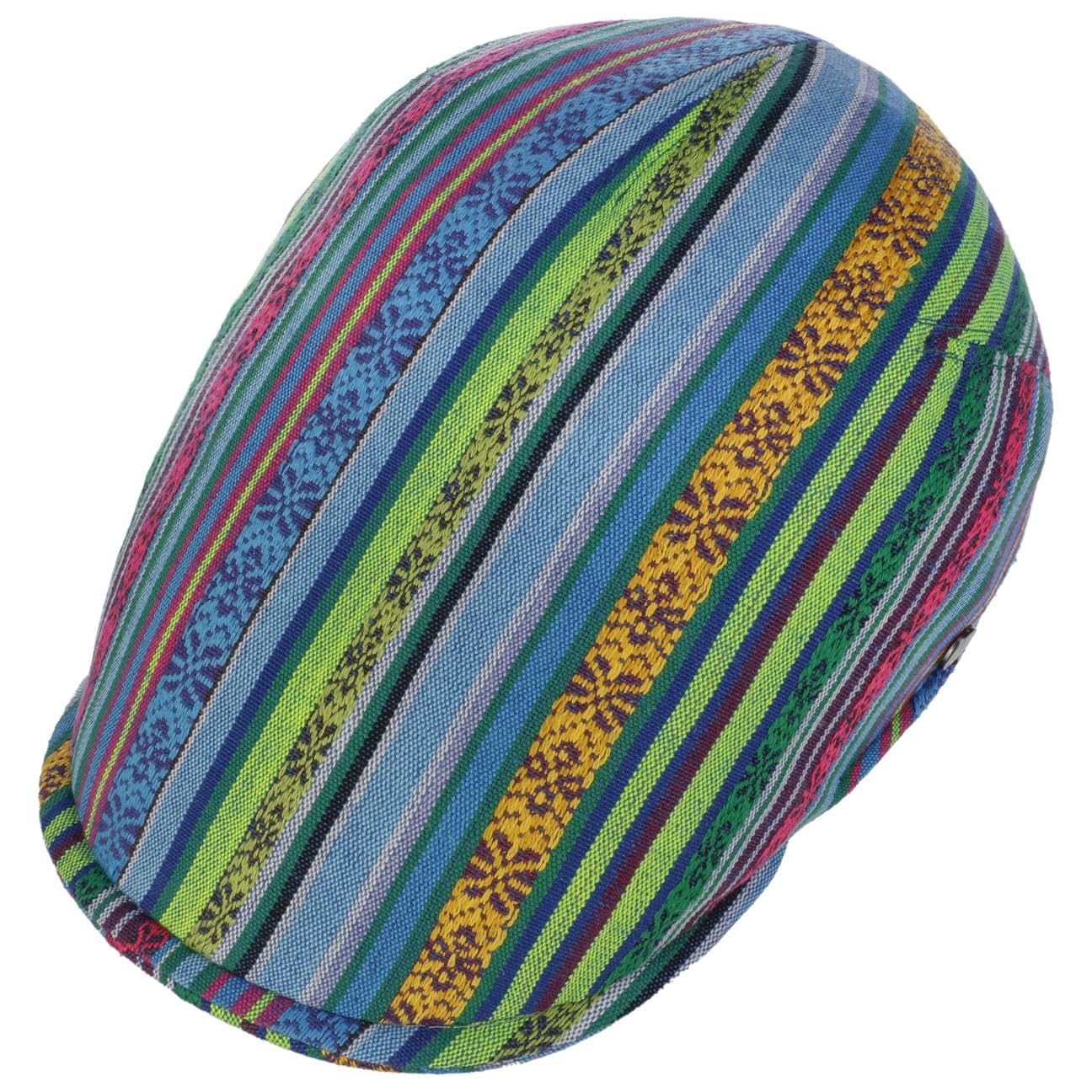 Lierys Fresh Stripes Flat Cap Men Blue 7 1/4-7 3/8