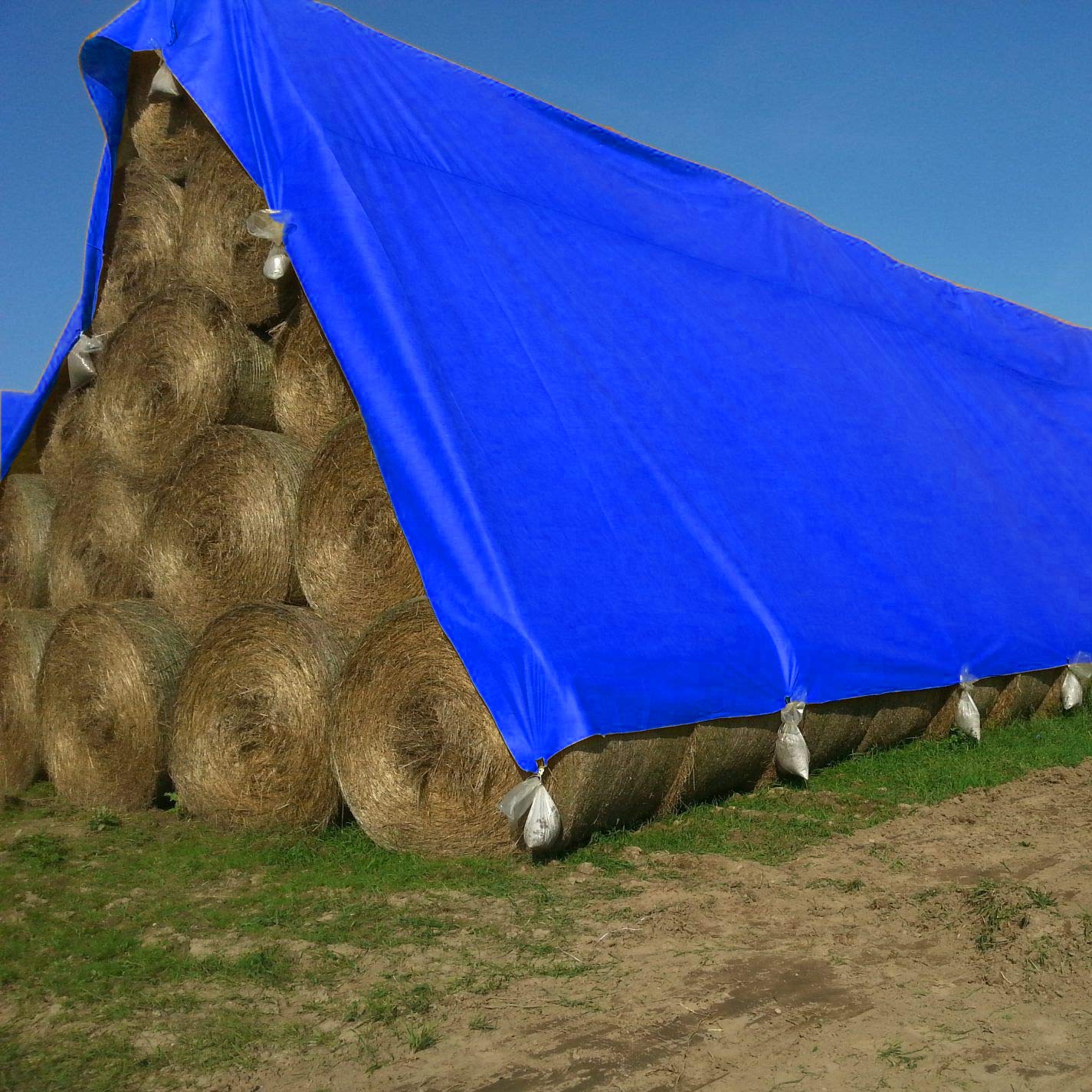 TUFFPAULIN 60FT X 40FT 150 GSM Blue Hay Covers Heavy Duty Tarpaulin Tirpal Tadpatri Tharpai Thadika, Extra Strong, Eyelets, UV Resistant, 100% Waterproof Virgin, 6 Layer MLCL 3D Rib Technology-1 No. (B08ZSNM5ZP) Amazon Price History, Amazon Price Tracker