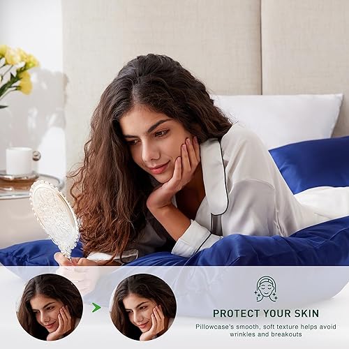 Miniatura 3 de Love's cabin - Juego de 2 fundas de almohada de satén para el cabello y la piel, tamaño estándar, fundas refrescantes con cierre de sobre, similares