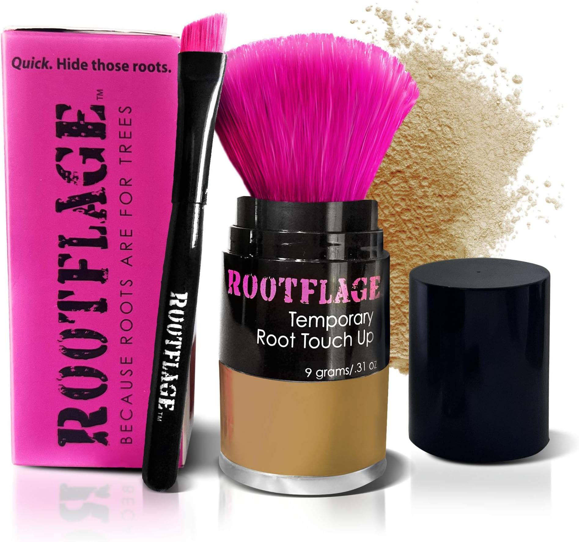 Root Touch Up Powder - Light Brown Hair Powder for Instant Temporary Root Touch Up, Hairline Filler