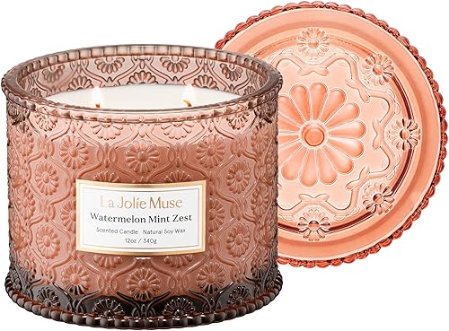 Miniatura 21 de La Jolie Muse - Vela Rose Noir & Oud - Limón, rosa y oud - Vela grande de 19 oz con mecha de madera, cera de soja natural y 90 h de combustión Rosa