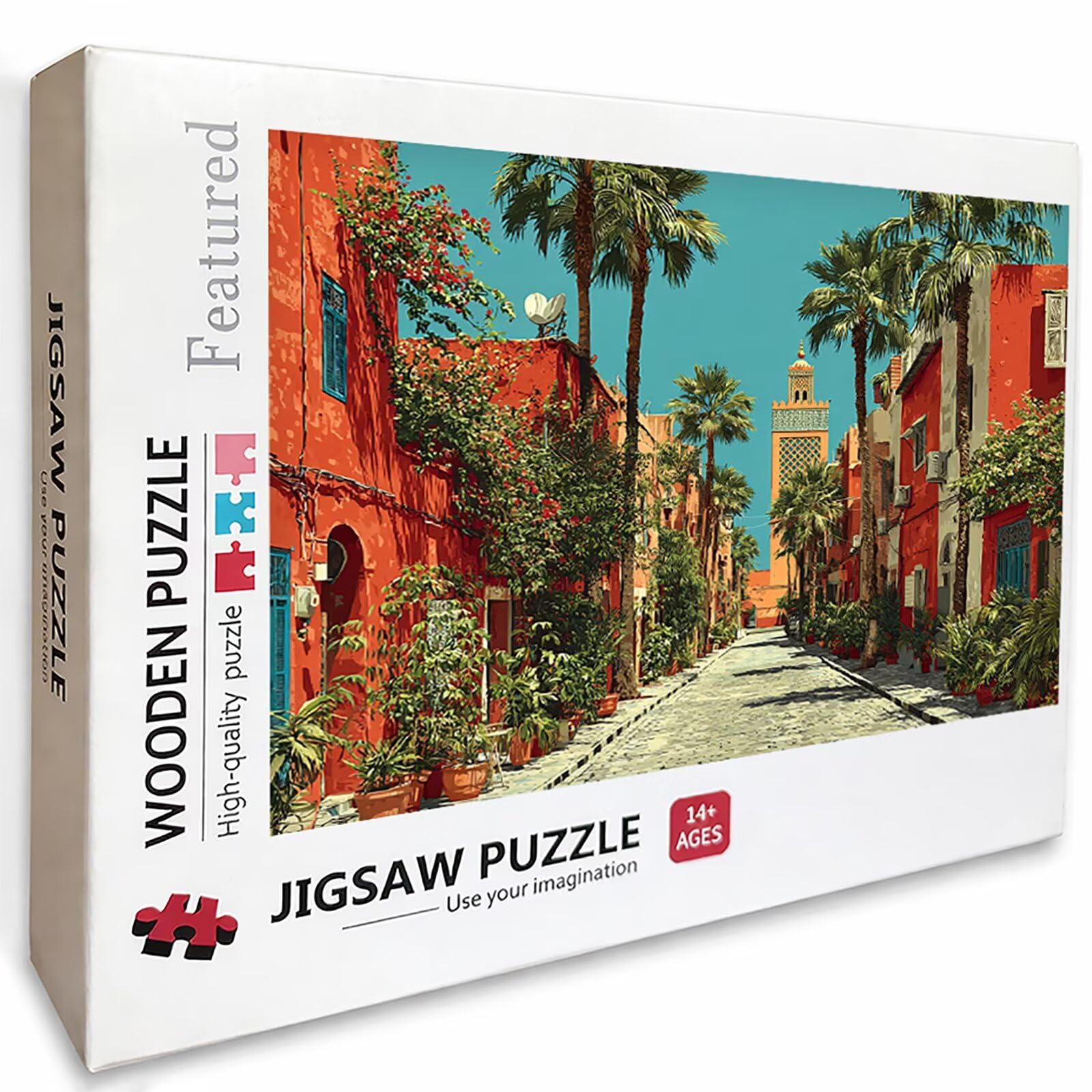 Puzzle z widokiem ulicy, 2000 elementów dla dorosłych, drewniane puzzle "zrób to sam", 99 x 70 cm, drewniane puzzle dla całej rodziny, sprytne zagadki, dekoracyjne puzzle i prezenty, gra zręcznościowa
