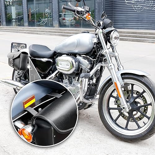 Miniatura 3 de Motoforti Bolsa universal para silla de montar de motocicleta, bolsa de almacenamiento de ciclismo, bolsa impermeable de piel sintética