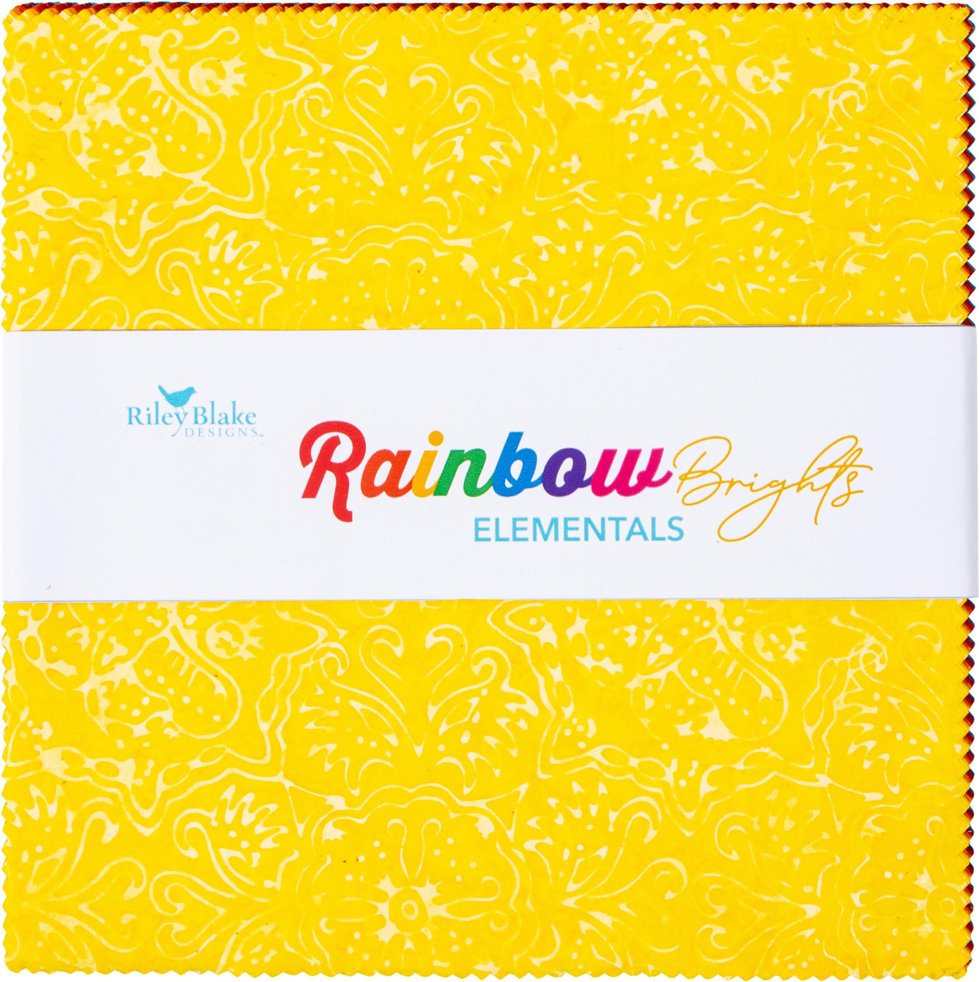 Expressions Batiks Rainbow Brights Elementals 42 10-inch Squares Layer Cake Riley Blake 10-21701-42