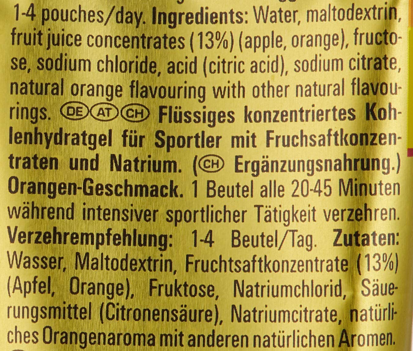 PowerBar Power Gel Hydro mit Kohlenhydraten, Maltodextrin & Natrium – Energie Gels – Vegan – Trinkbar ohne Wasser – Orange (24 x 67 ml)