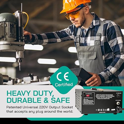 Miniatura 6 de LiteFuze Transformador de voltaje de 5000 vatios elevador hacia arribaabajo - Convertidor de potencia de 110 V a 220 V220 V a 110 V - Cable