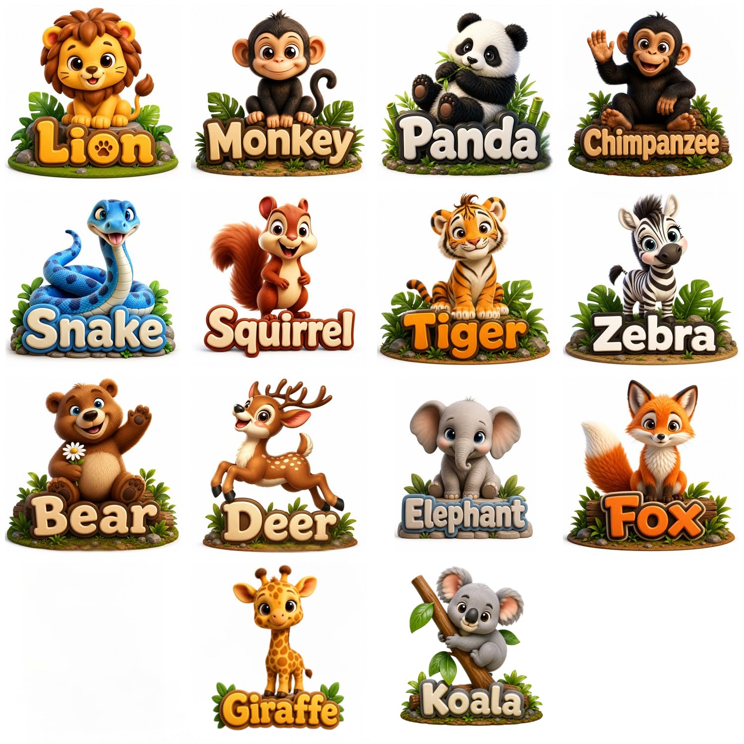 Wild Animal Fridge Magnets for Kids (14 Pieces) | Educational Refrigerator Magnets for Toddlers 2-6 Years | Montessori Animal Learning Toys-image-12