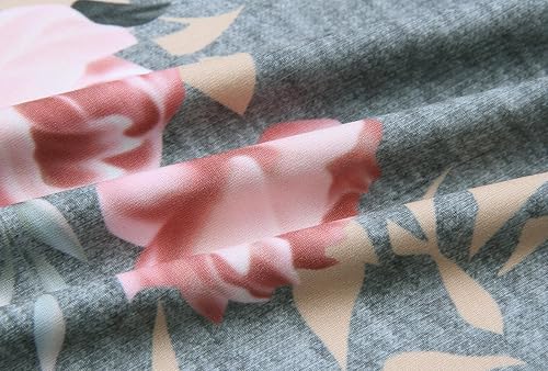 Miniatura 6 de Elsofer - Pantalones para mujer con estampado floral y cordón elástico, palazzo, pantalones para pijamas