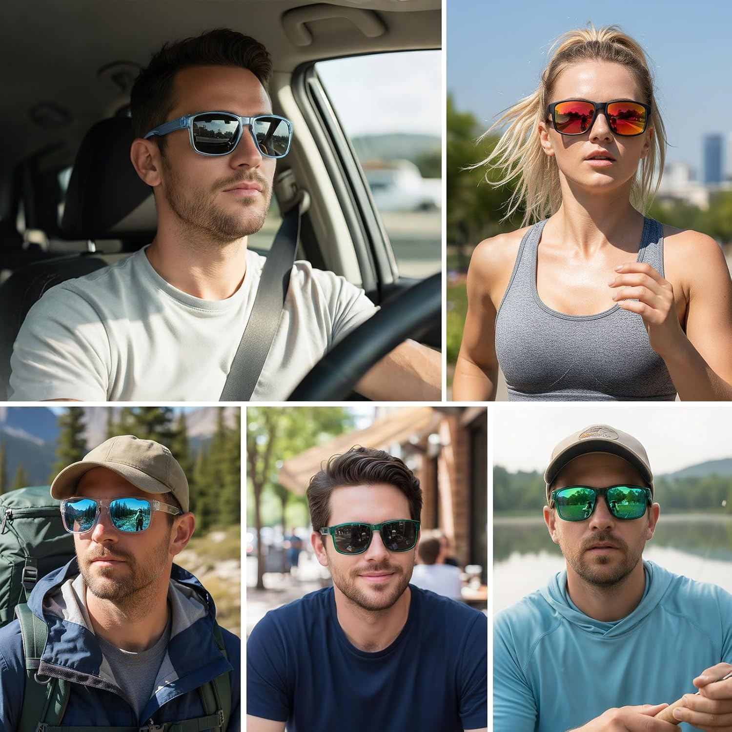 Sports Polarized Sunglasses for Men Women UV Protection Unbreakable Driving Running Fishing Hiking Sun Glasses - Image 2
