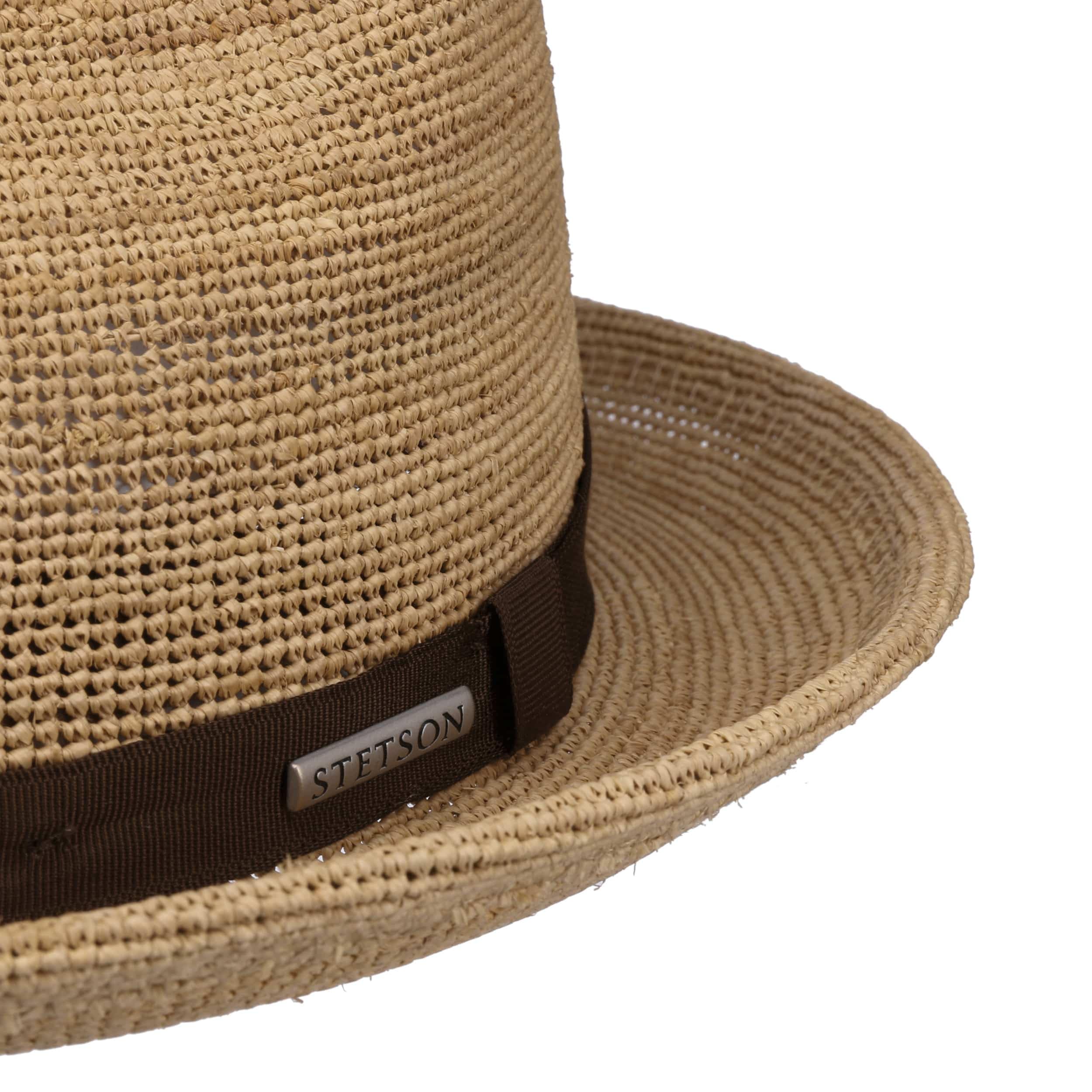Stetson Sondova Crochet Raffiahut Naturfarbener Stroh Hut Player Hut Herren Damen Frühjahr Sommer
