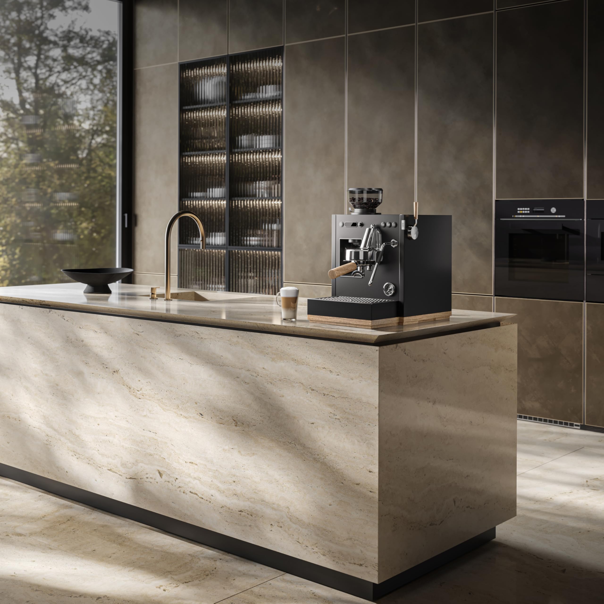 Loewe Macchina Espresso con Montalatte e Macinino, Estrattore 15 Bar, Tecnologia Termica Avanzata per Caffè Perfetto, Soluzione All-in-One