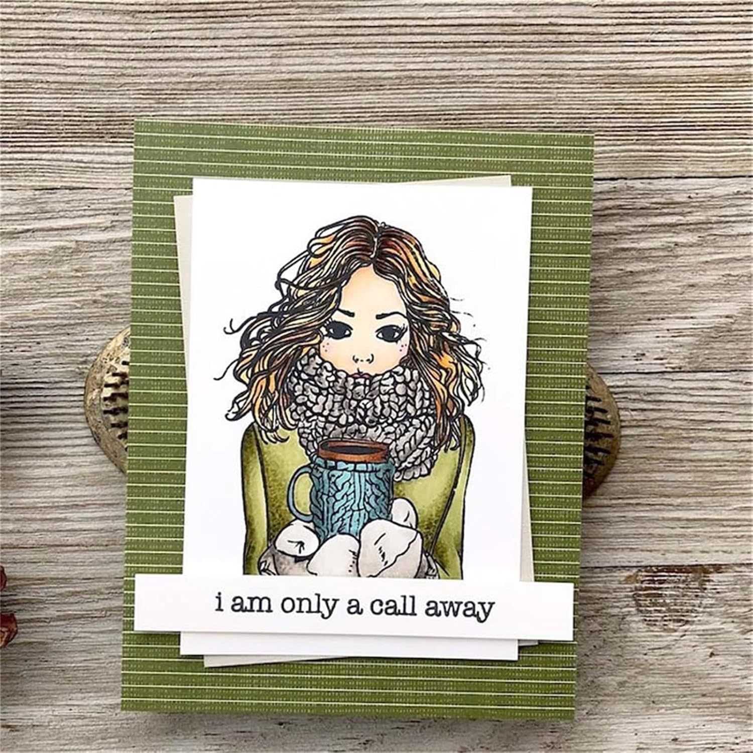 Briartw Winter Girl Clear Stamps for Card Making,3x4 inch Silicone Stamp for DIY Craft Gifts Scrapbooking Paper Photo Album Card Decoration