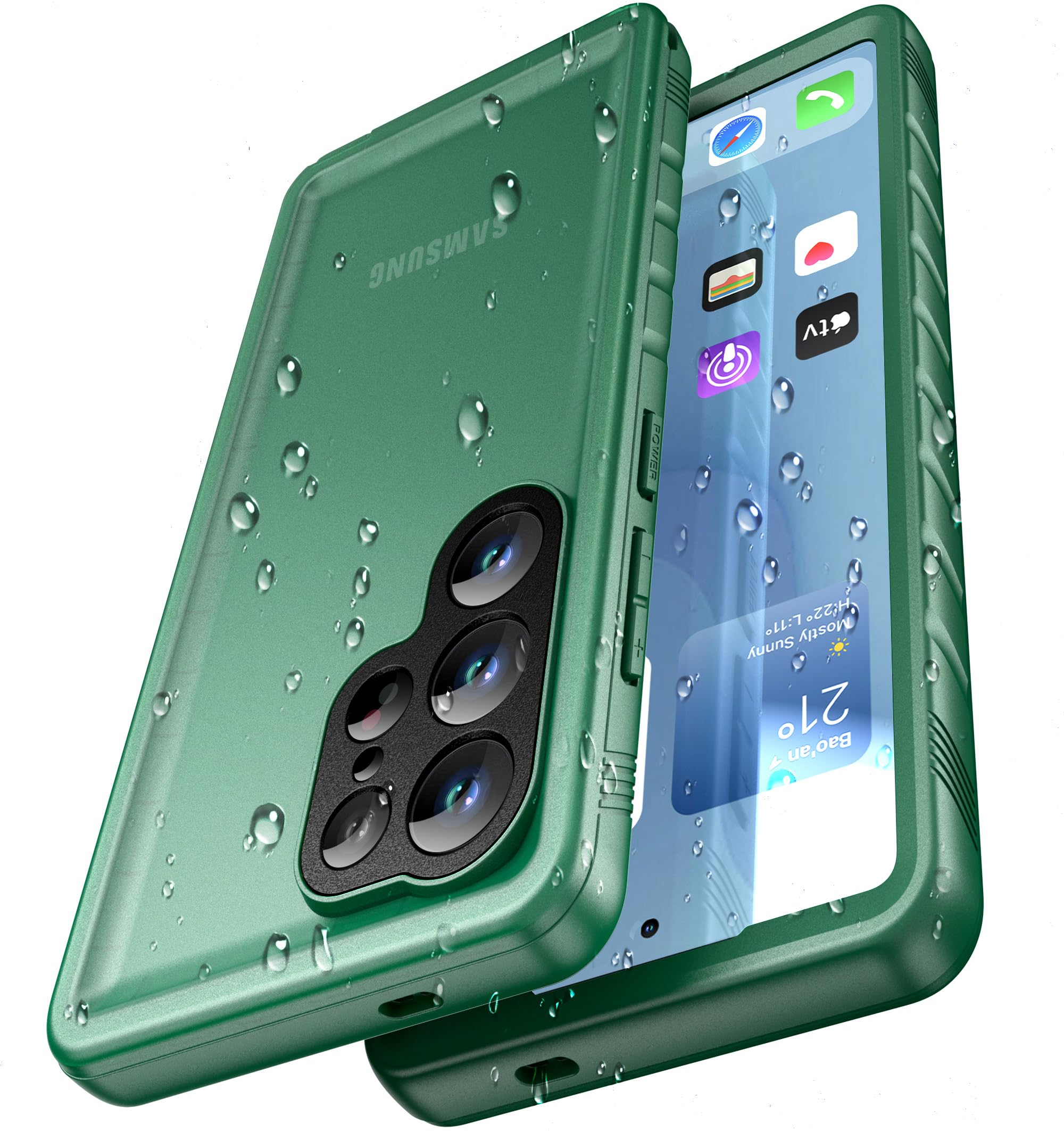 Cozycase TOP Militärschutz für Samsung Galaxy wasserdichte 360 Grad Hülle - 2m Sturzfest Panzerhülle Outdoor Case
