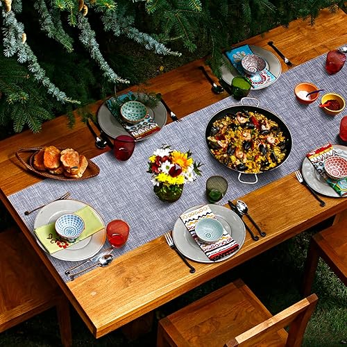 Miniatura 7 de 2 manteles individuales resistentes al calor para platos calientes de 12 x 40 pulgadas (color gris, 2 unidades)